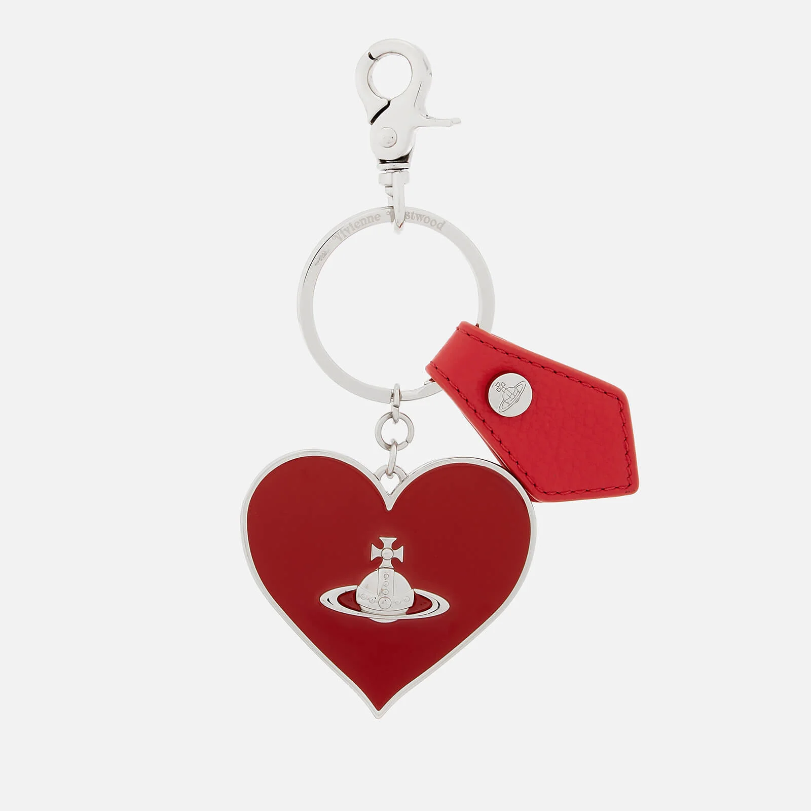 Vivienne Westwood Women's Balmoral Mirror Heart Gadget Keyring - Red Image 1