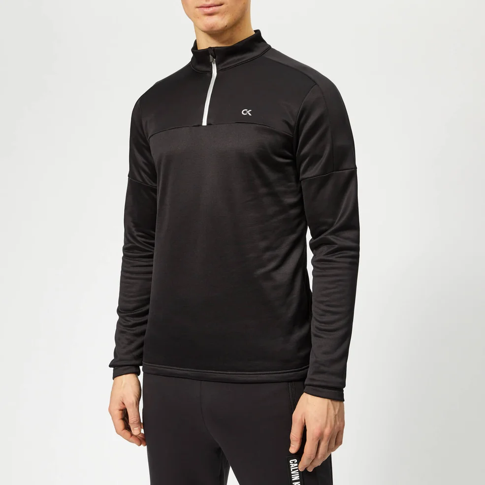 Calvin Klein Performance Men's Quarter Zip Long Sleeve T-Shirt - CK Black Image 1