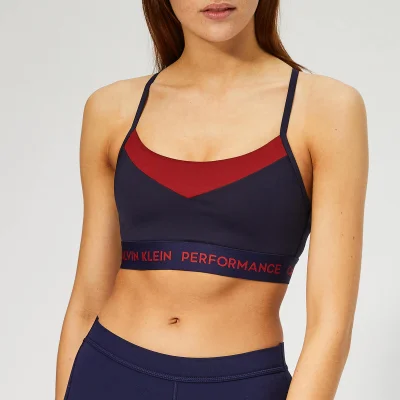 Calvin Klein Performance Women's Adjustable Sports Bra - Evening Blue
