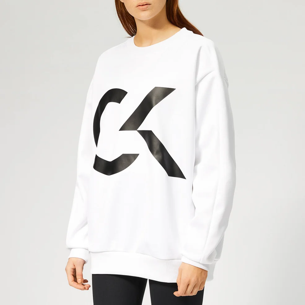 Calvin Klein Performance Women's Pullover Sweatshirt - Bright White Image 1