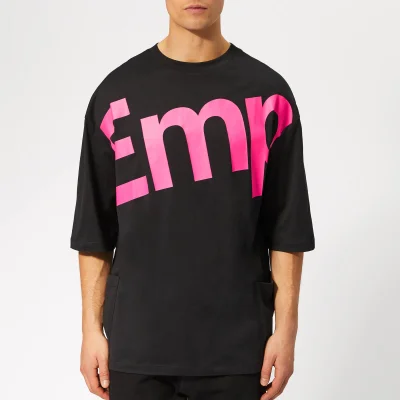 Emporio Armani Men's Large Logo Oversized T-Shirt - Nero