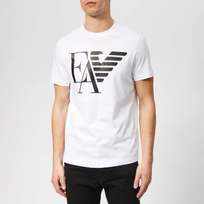 Emporio Armani Men's Ea and Eagle Logo T-Shirt - Bianco Ottico