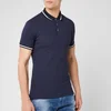 Emporio Armani Men's Contrast Collar Polo Shirt - Blu Peacoat - Image 1