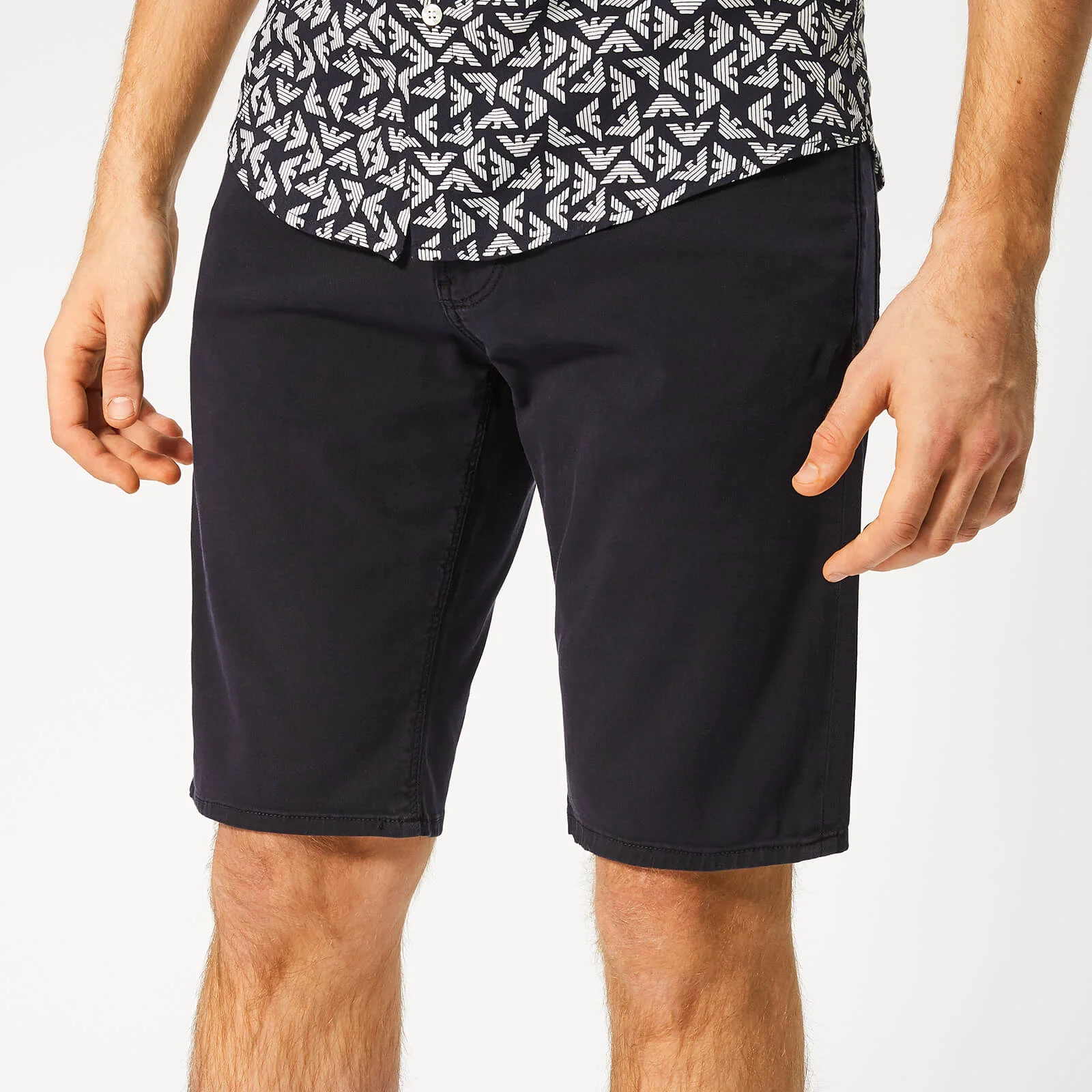 Emporio Armani Men's 5 Pocket Bermuda Shorts - Blue Navy Image 1