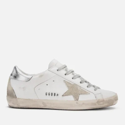 Golden Goose Women's Superstar Trainers - White Silver Metal Lettering