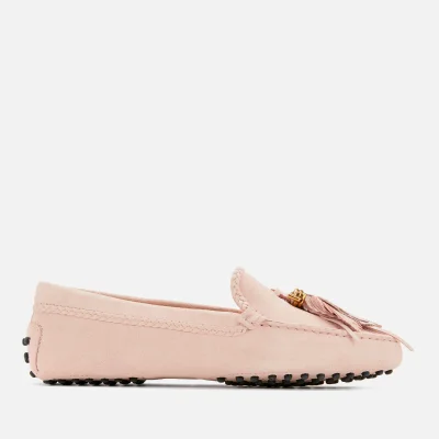 Tod's Women's Gommino Feather Moccasin Shoes - Glove