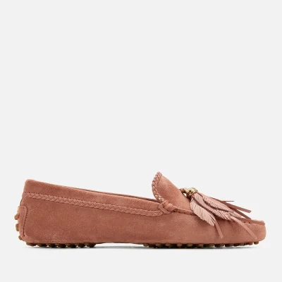 Tod's Women's Gommino Feather Moccasin Shoes - Damasco
