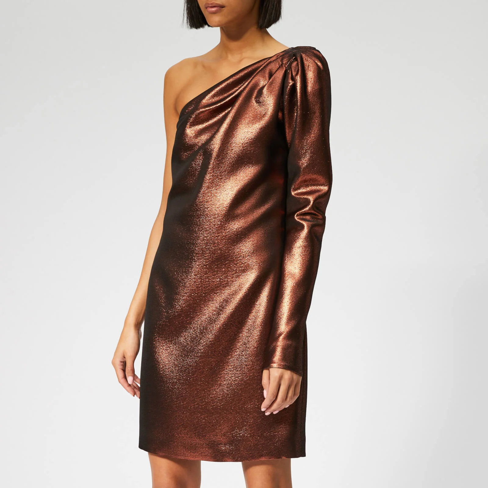 Victoria, Victoria Beckham Women's One Shoulder Twist Dress - Copper Image 1