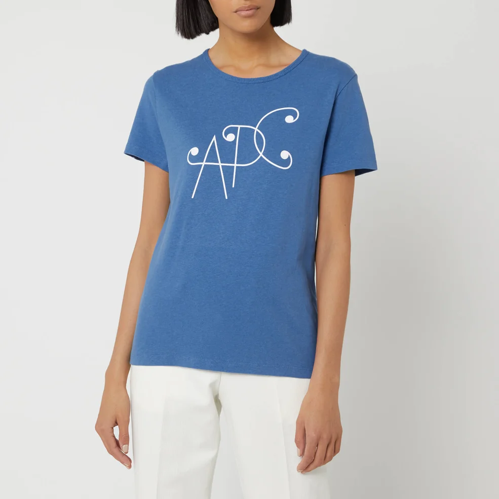 A.P.C. Women's Sienna T-Shirt - Blue Image 1