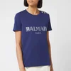 Balmain Women's Logo T-Shirt - Blue - Image 1