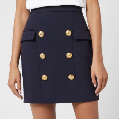 Balmain Women's Short High Waist Skirt - Blue