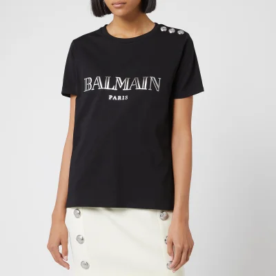 Balmain Women's Logo T-Shirt - Black