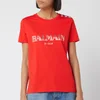 Balmain Women's Logo T-Shirt - Red - Image 1