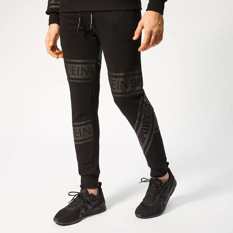 Plein Sport Men's Tape Stripes Jogging Trousers - Black Image 1