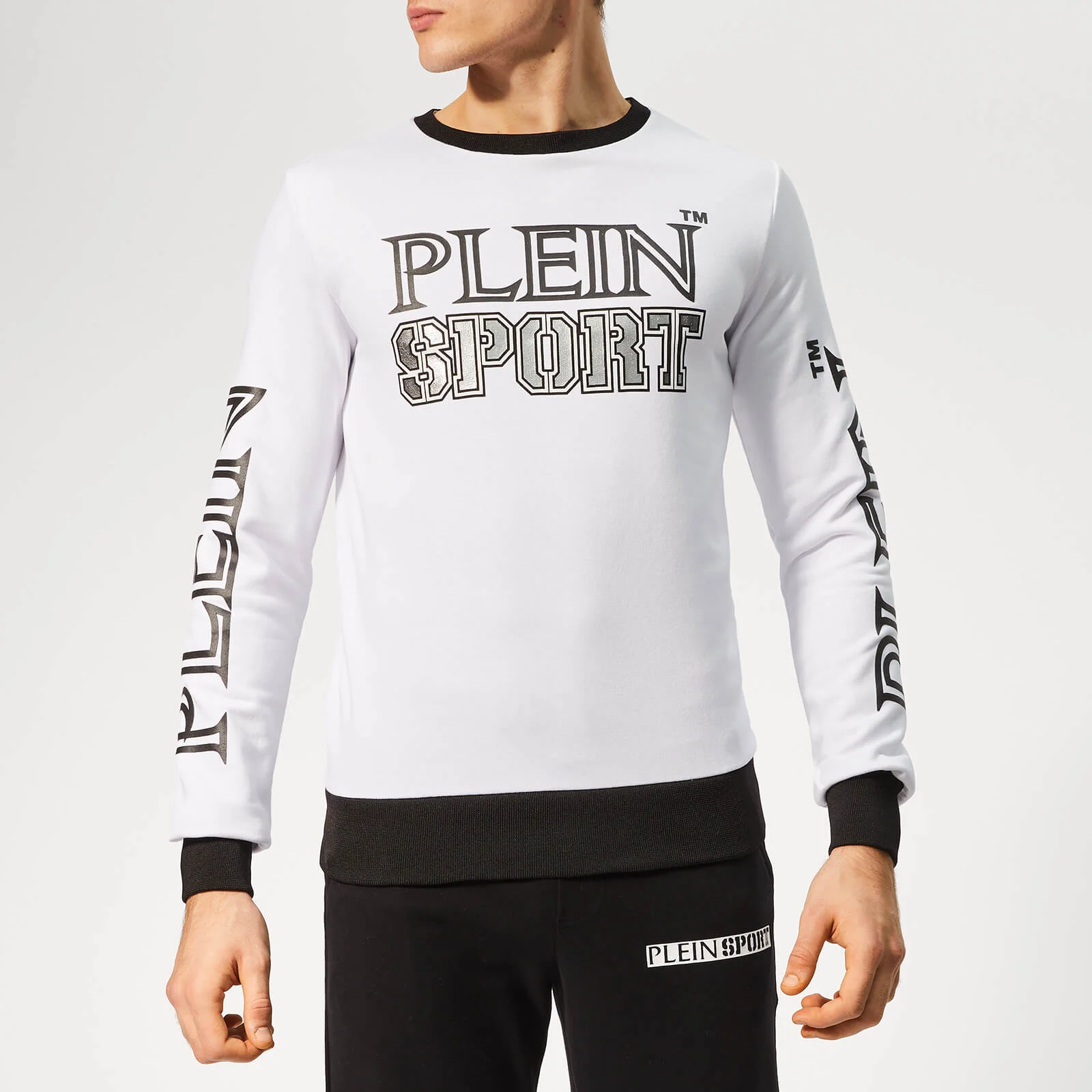 Plein Sport Men's Statement Sweatshirt - White/Silver Image 1