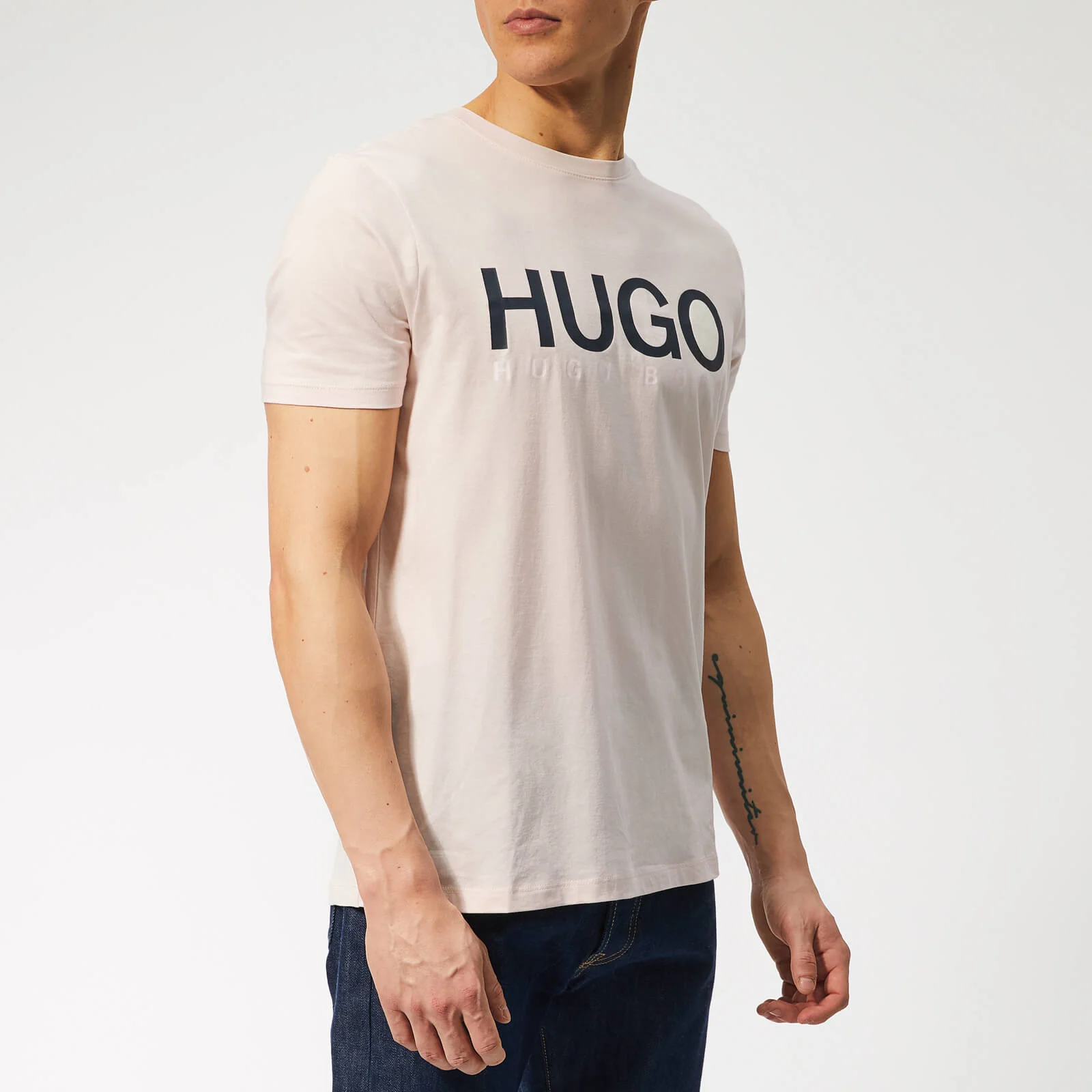 HUGO Men's Dolive T-Shirt - Light/Pastel Pink Image 1