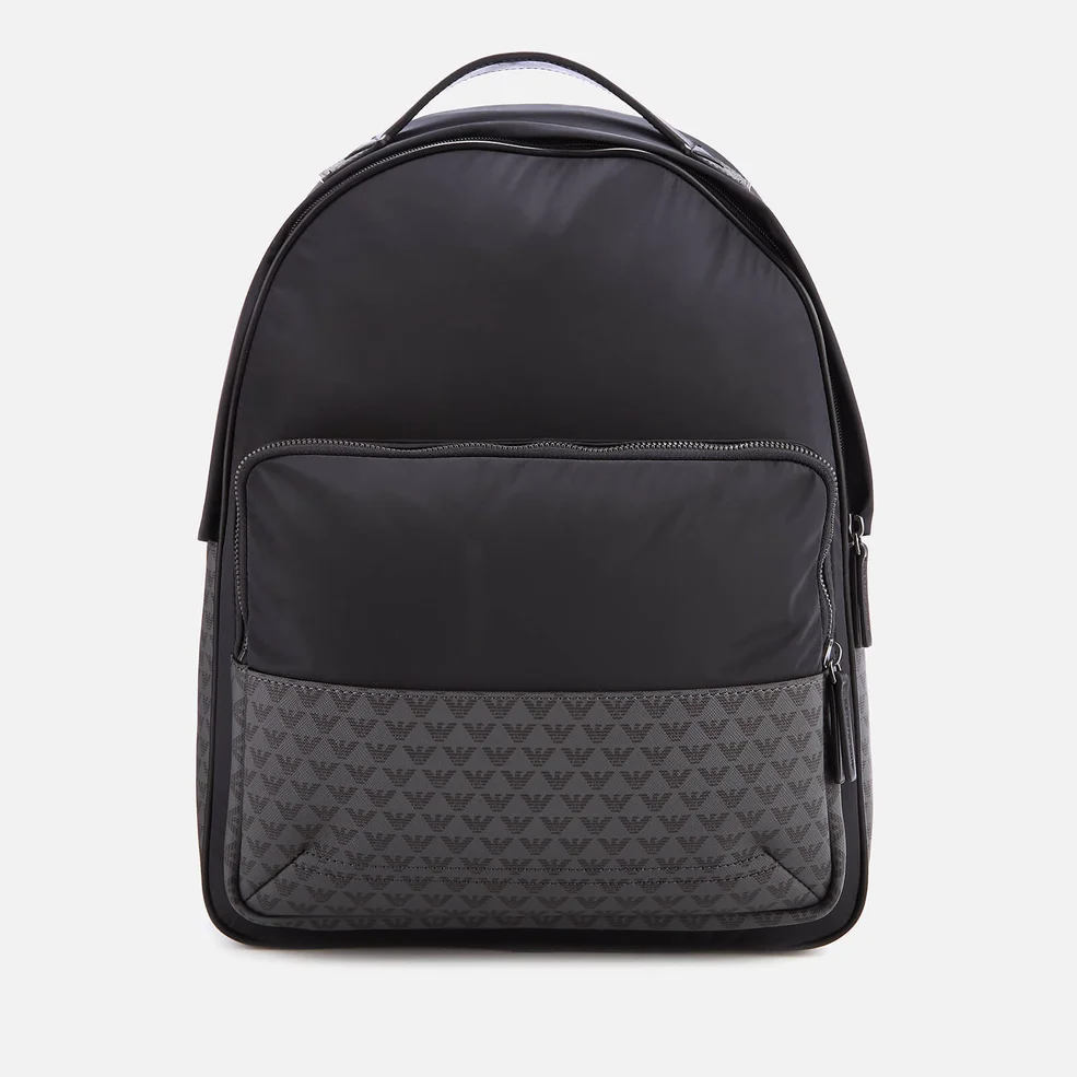 Emporio Armani Men's Nylon Backpack - Grey/black Image 1