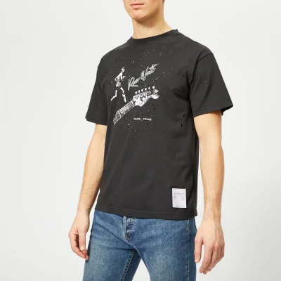 Satisfy Men's Guitar Moth Eaten Short Sleeve T-Shirt - Black Wash