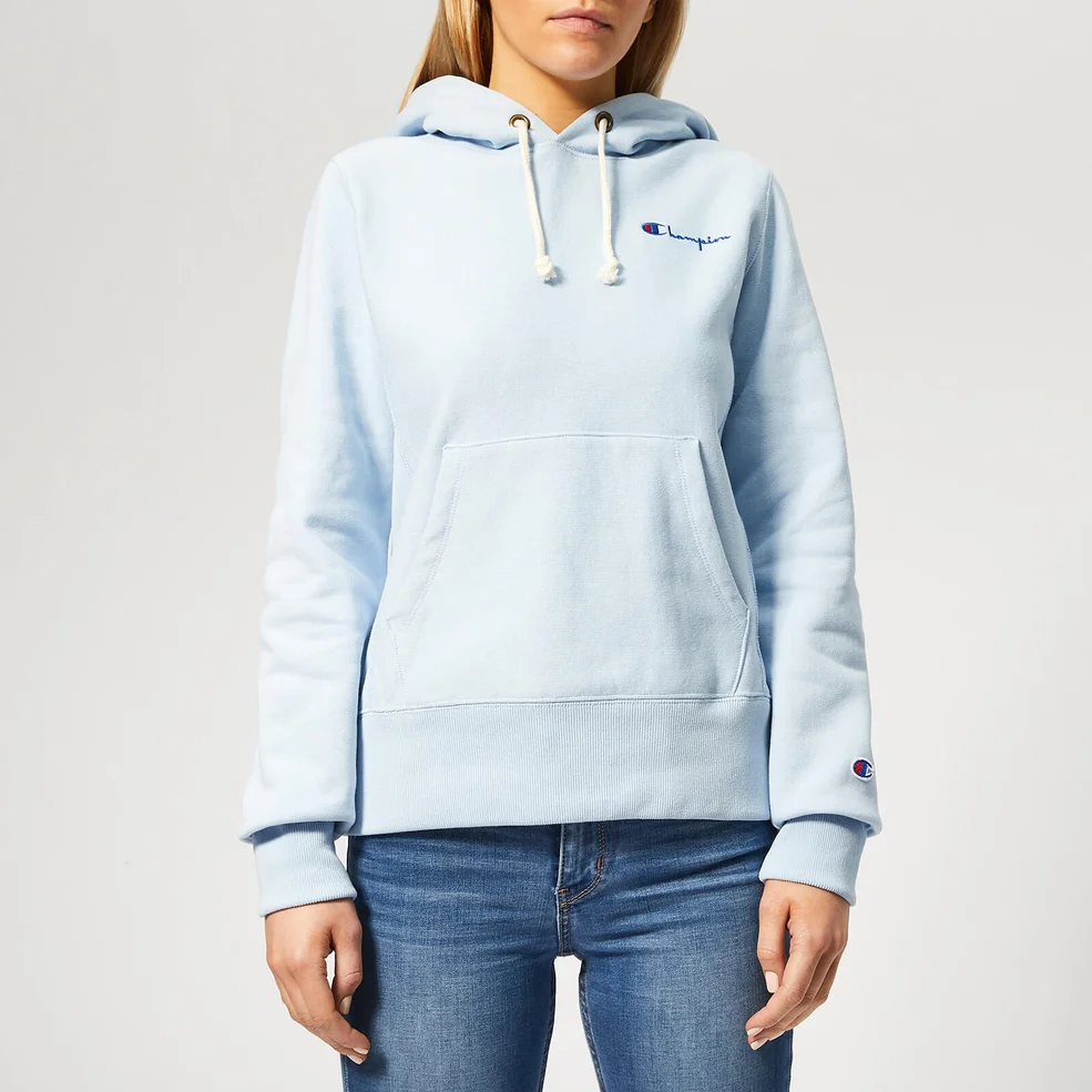 Champion Women's Hooded Sweatshirt - Blue Image 1