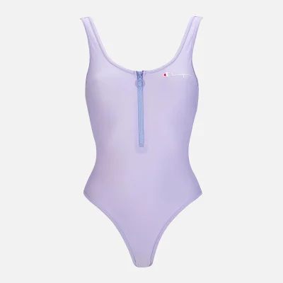 Champion Women's Zipped Swimsuit - Blue