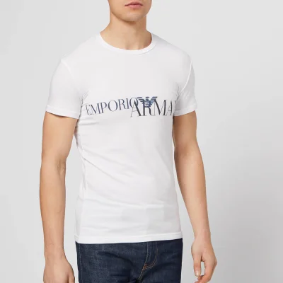 Emporio Armani Men's Script Logo T-Shirt - White