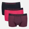 Emporio Armani Men's 3 Pack Boxer Shorts - Red - Image 1