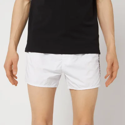 Emporio Armani Men's Embroidered Swim Shorts - White