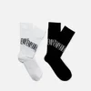 Emporio Armani Men's 2 Pack Socks - White/Black - Image 1
