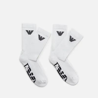 Emporio Armani Men's Short Socks - White