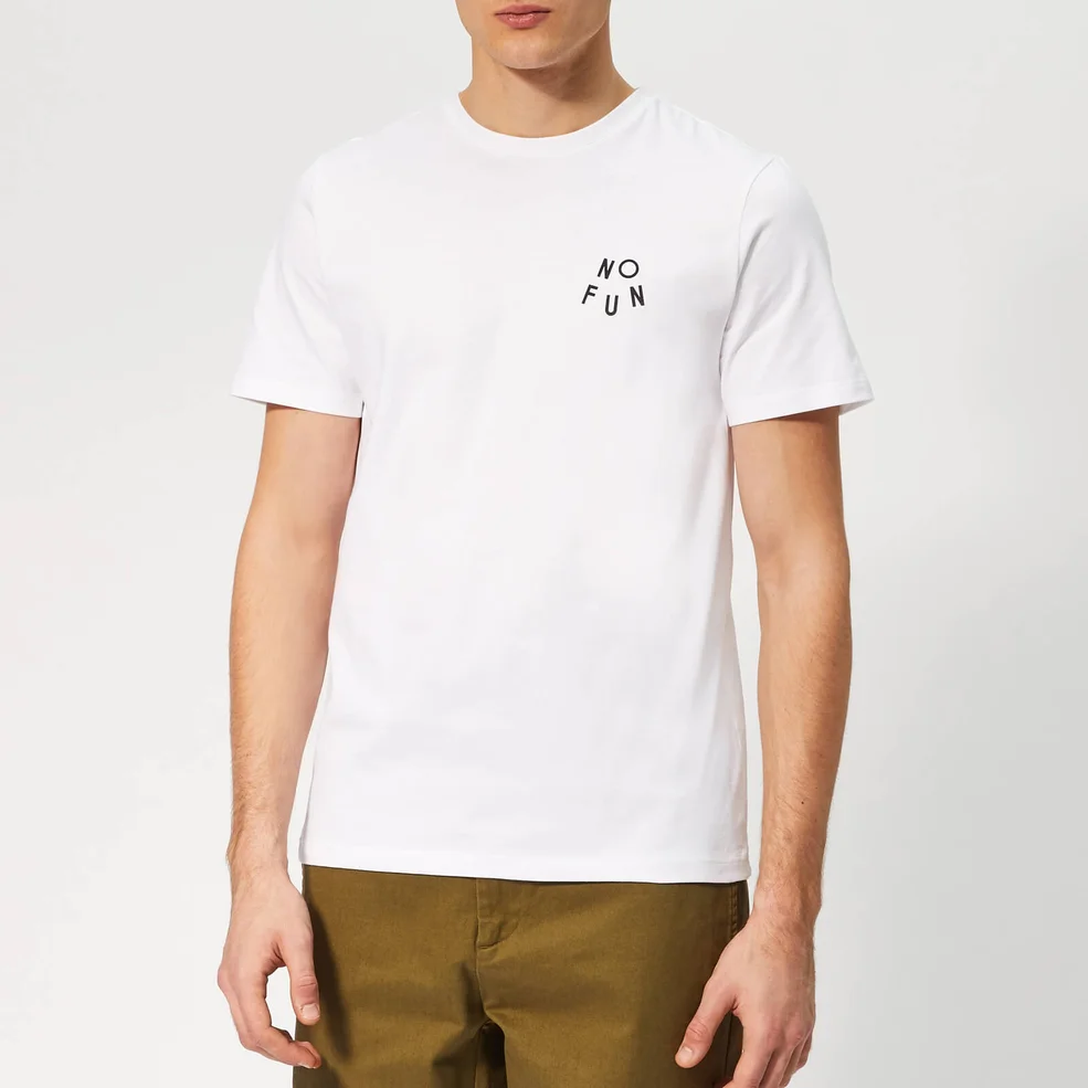 A.P.C. Men's No Fun T-Shirt - Blanc Image 1