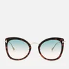 Tom Ford Women's Charlotte Sunglasses - Blonde Havana/Green - Image 1