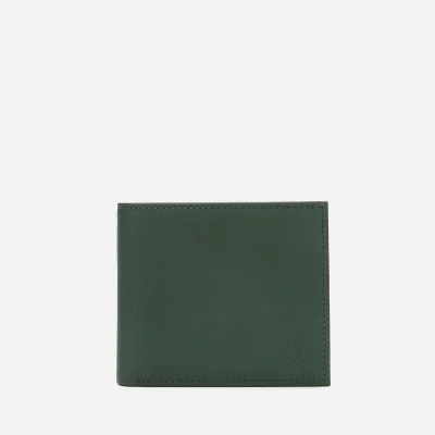 Polo Ralph Lauren Men's Smooth Leather Stripe Billfold Wallet - Green