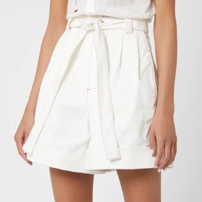 See By Chloé Women's High Waisted Shorts - White