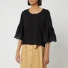 See By Chloé Women's Frill Sleeve Top - Black - Image 1