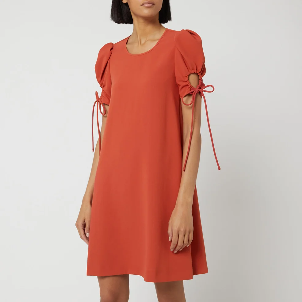 See By Chloé Women's Tie Sleeve Dress - Peppery Red Image 1