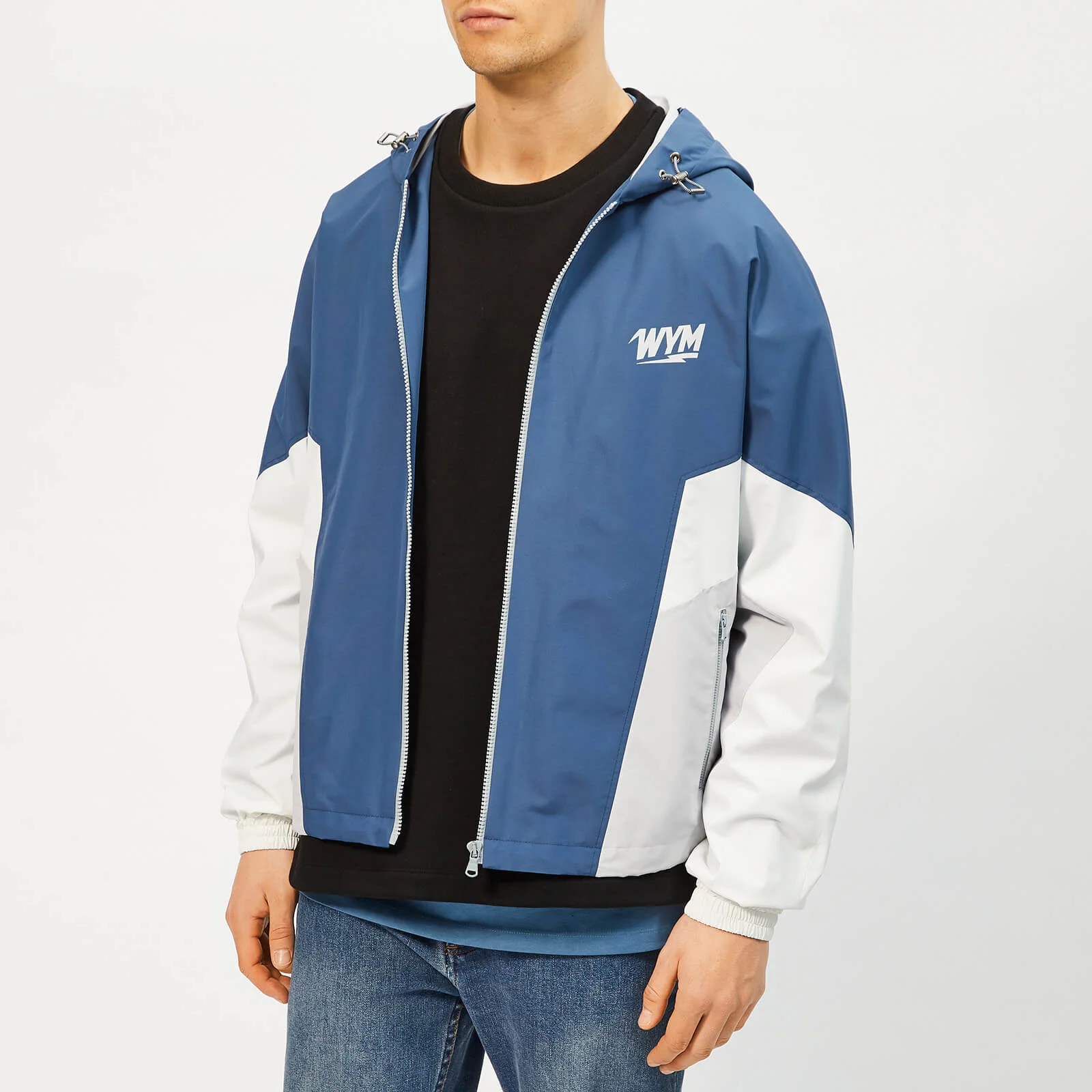 Wooyoungmi Men's Hooded Track Top - Blue Image 1