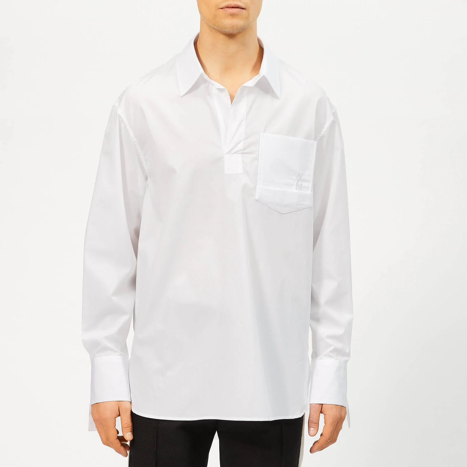 Wooyoungmi Men's Open Neck Shirt - White Image 1