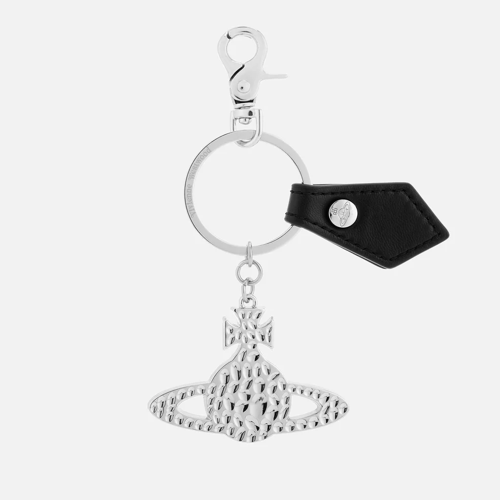 Vivienne Westwood Men's Hammered Orb Keyring - Silver/Black Image 1