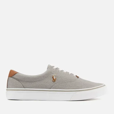 Polo Ralph Lauren Men's Thorton Washed Twill Vulcanised Trainers - Soft Grey