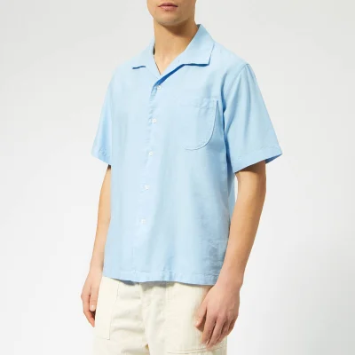 Universal Works Men's Open Collar Shirt - Sky Blue