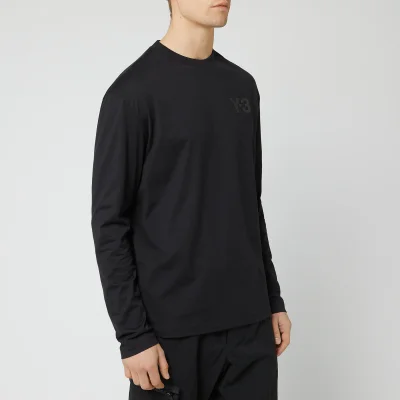 Y-3 Men's Logo Long Sleeve T-Shirt - Black