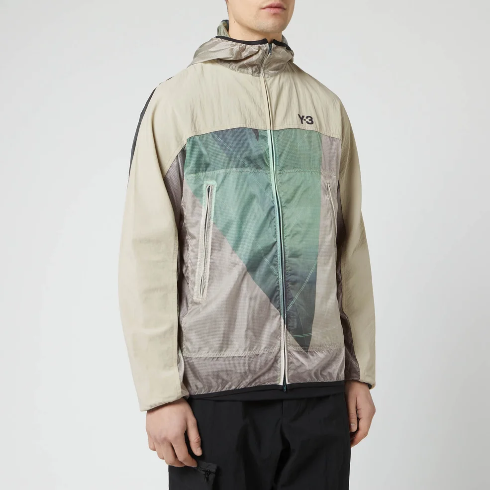 Y-3 Men's All Over Print Packable Jacket - Sail Salty Champagne Image 1