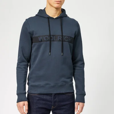 Woolrich Men's Compact Hoodie - Melton Blue