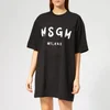 MSGM Women's Graffitti Logo T-Shirt Dress - Black - Image 1