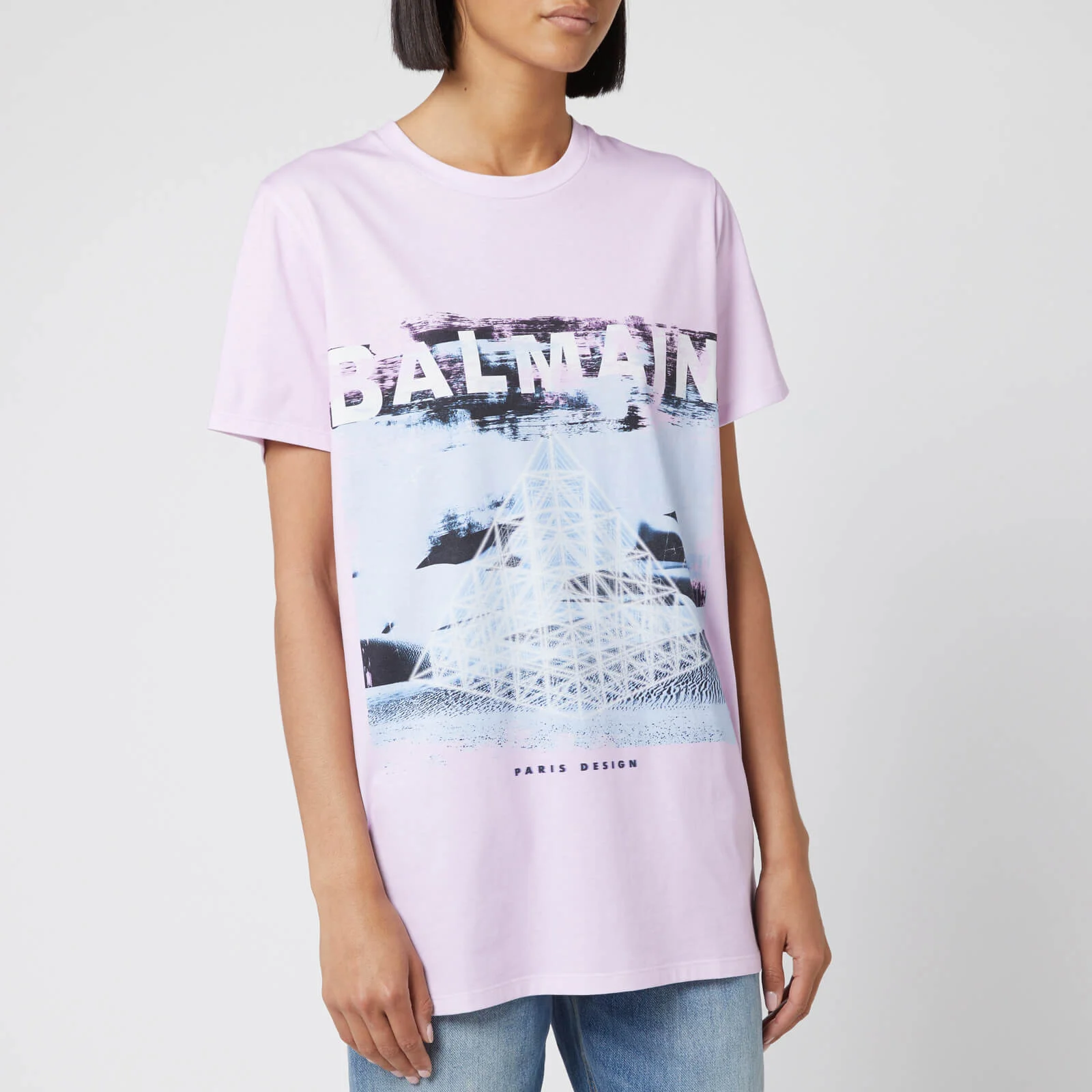 Balmain Women's Pyramid Print T-Shirt - Multi Image 1