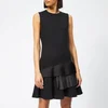 Victoria, Victoria Beckham Women's Asymmetric Pleat Dress - Black - Image 1