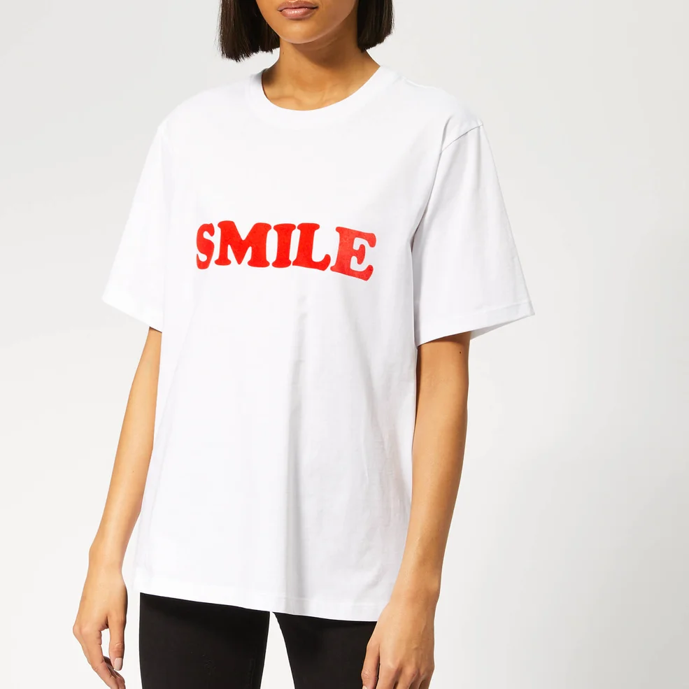 Victoria, Victoria Beckham Women's Smile T-Shirt - White Image 1