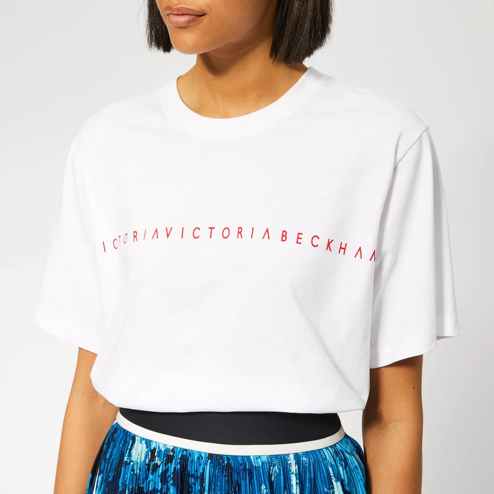 Victoria, Victoria Beckham Women's Logo T-Shirt - White Image 1