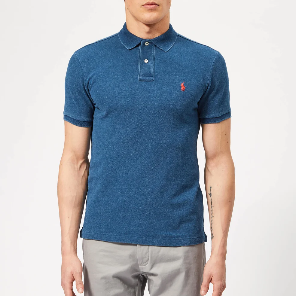 Polo Ralph Lauren Men's Basic Pique Slim Fit Polo Shirt - Medium Indigo Image 1