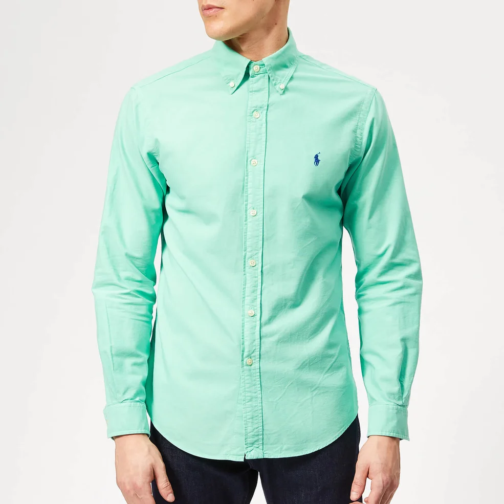 Polo Ralph Lauren Men's Garment Dyed Oxford Shirt - Sunset Green Image 1